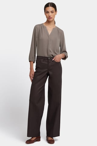 Coated Teresa Wide Leg Jeans | Peppercorn Coated