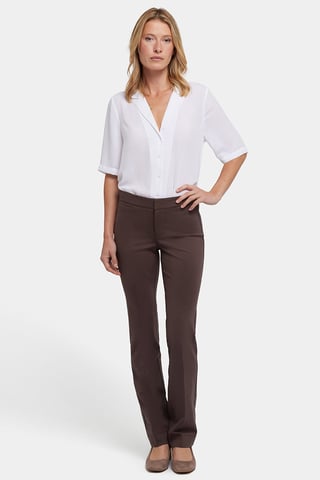 Slim Pants in Ponte Knit | Coffee Bean