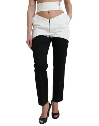 Twotone Designer Pants Fitted Zipup