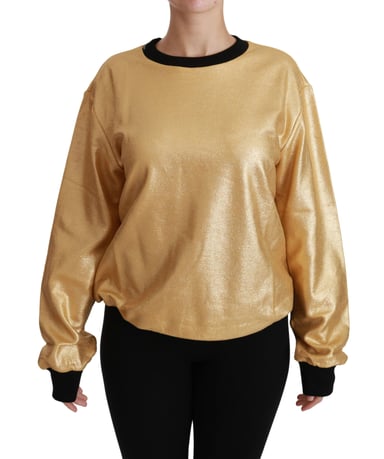 Dolce Gabbana Metallic Sweatshirt Gold