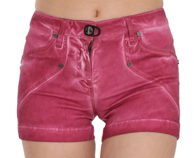 Plein Sud Pan70241 Pink Denim Shorts