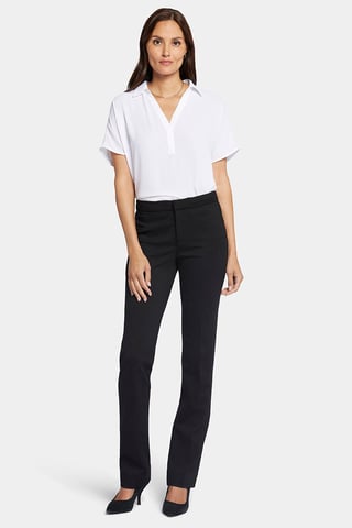 Slim Pants in Ponte Knit | Black