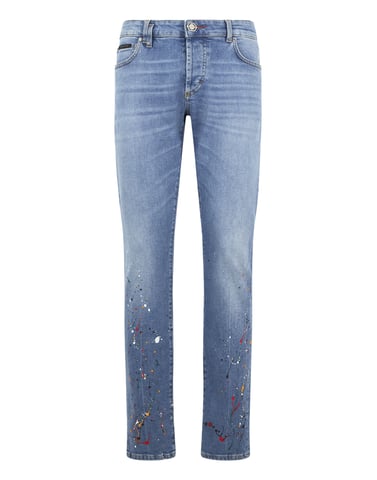 Super Straight Cut Jeans Paint