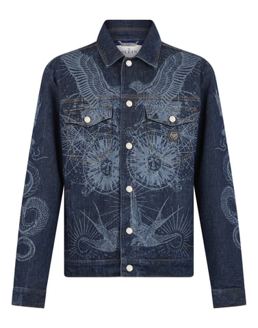 Denim Trucker Jacket Jacquard Monogram