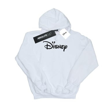 Disney Mens Mickey Mouse Head Logo Hoodie (White)