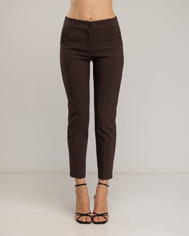 Straight-cut, fitted dress trousers