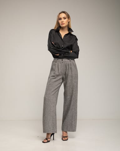 High-waisted trousers