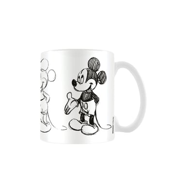 Disney Sketch Process Mickey Mouse Mug (White/Black)