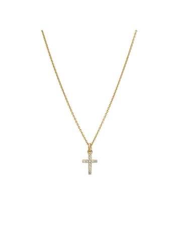 Lyomi Trailer 585/- Gelbgold Kreuz 11 synth. Diam. 0,09ct.