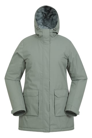 'Ranger' Women's Parka Jacket Breathable Water Resistant Padded Coat Forest Green