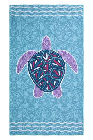 Kids Printed Microfibre Towel Soft Quick Drying Lightweight Highly Absorbent Mint