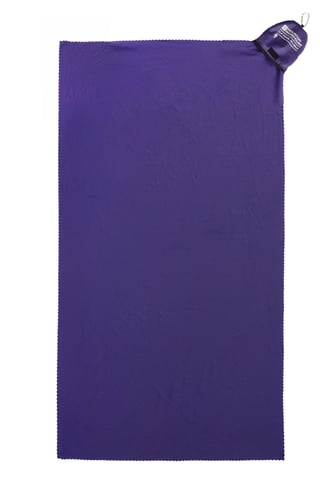 Large Clip Microfibre Travel Towel Highly Absorbent Soft Quick Dry Lightweight Purple