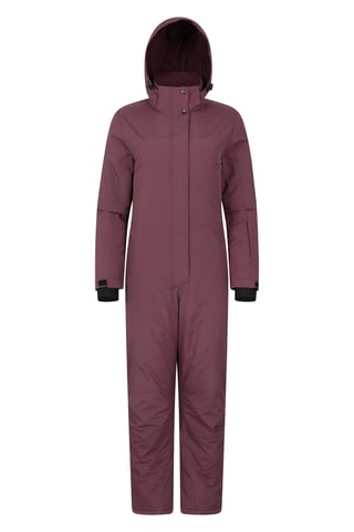 'Cloud' Women's Ski Suit Insulated Waterproof Adjustable Hood Zip Up Snowsuit Purple