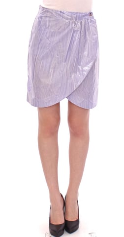 Licia Florio Skirt Pleated Wrap Mini Lavender
