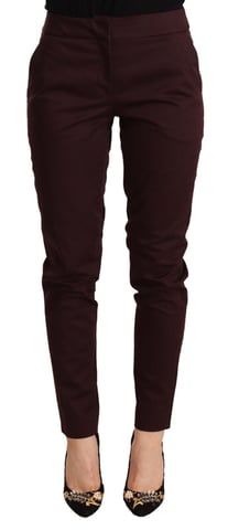Burgundy Slimstraight Pants