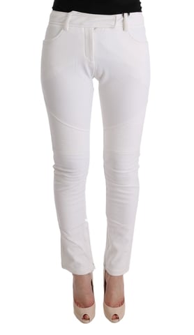 White Panel Detail Trousers