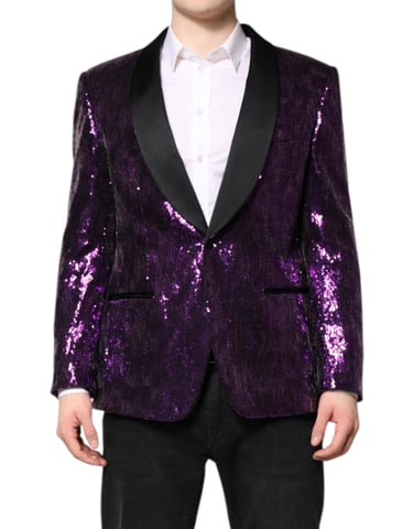 Paljetterad Blazer med Sjalkrage