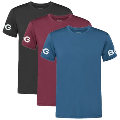 Björn Borg Sportshirts 3-Pack Permormance Tee Black