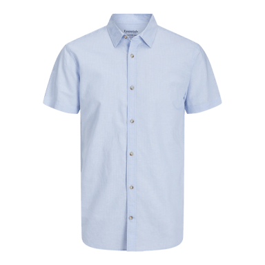 Jack & Jones Overhemden Summer Korte Mouw  Blue
