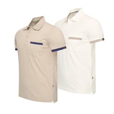 Cappuccino Italia Polo SS Todi 2-Pack Polo Multicolour