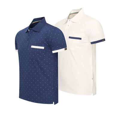 Cappuccino Italia Polo SS Todi 2-Pack Polo Multicolour