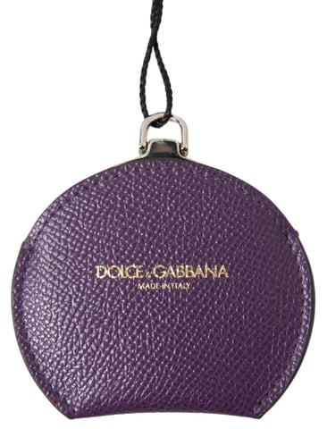 Compact Mirror Leather Purse