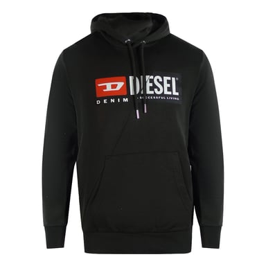 Diesel Denim Division Skär Logotyp Svart Hoodies