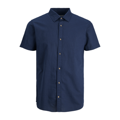 Jack & Jones Overhemden Summer Korte Mouw  Blue