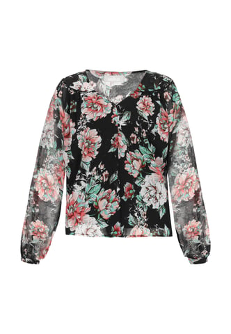 usha Blouse vrouwen zwart veelkleurig