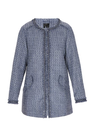 Dreimaster jas vrouwen marine glitter