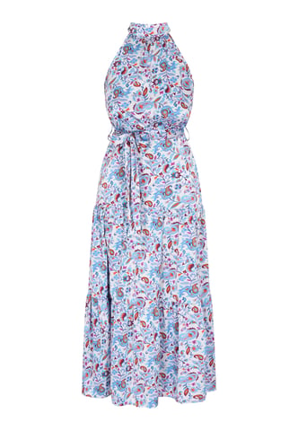 IZIA jurk vrouwen blauw veelkleurig