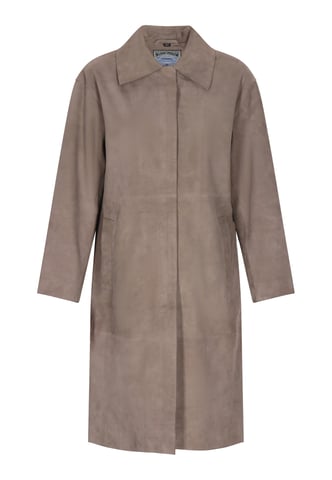 Dreimaster jas vrouwen taupe grijs