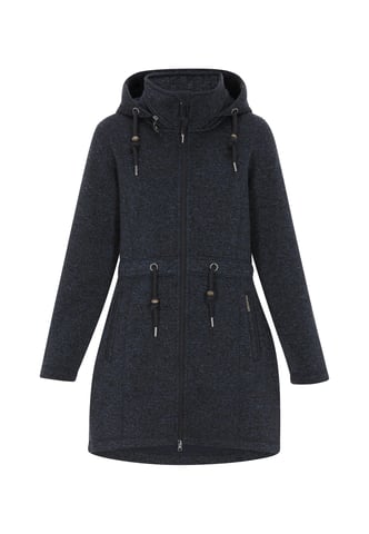 Schmuddelwedda Jas vrouwen marineblauw gemêleerd