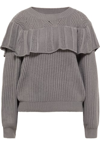 Mymo Knitted pullover women grey