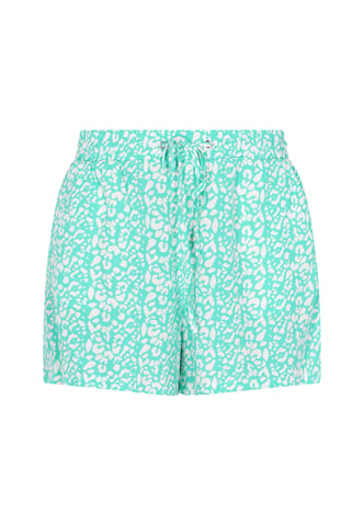 Mymo Korte broek vrouwen turkoois wit