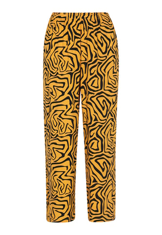Mymo Broek vrouwen mosterd zwart