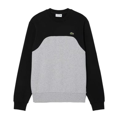 Lacoste Mens Colour Block Fleece Sweatshirt (Grey/Black)
