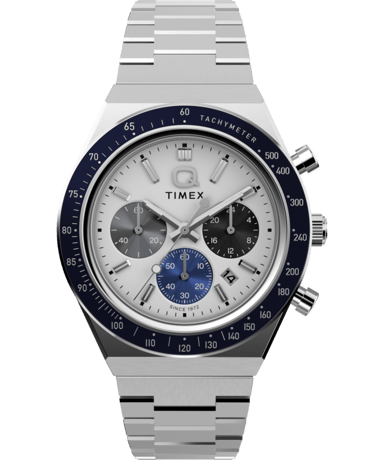 Timex Q Sport Heren Horloge Zilverkleurig TW2Y36200