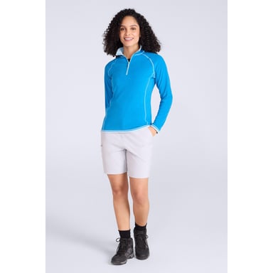 Mountain Warehouse Womens/Ladies Montana Half Zip Fleece Top (Bright Blue)