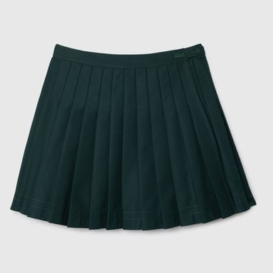 Lacoste damesrok van geplooide twill in groen