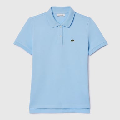 Lacoste damespoloshirt in normale pasvorm (petit model) in blauw.