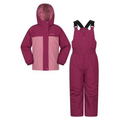 Mountain Warehouse Childrens/Kids Polar Zone Printed Jacket & Salopettes Set (Pink)