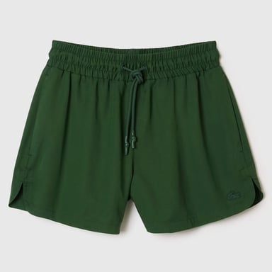 Women's Lacoste Fluid Lyocell Shorts in Green