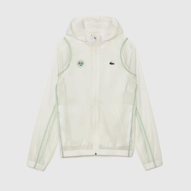 Lacoste Roland Garros windbreakerjack voor heren in crèmekleur