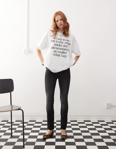 Cheap Monday Sleezie Low rise super stretch skinny jeans in rubby washed black