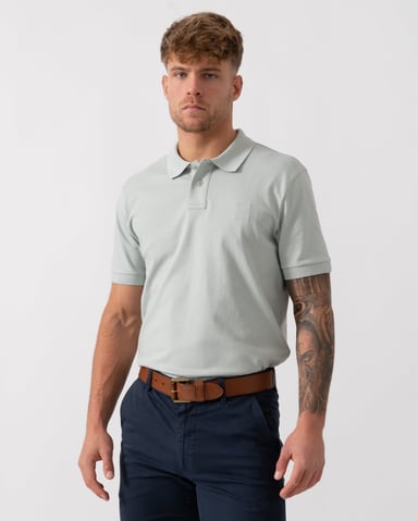 Passenger Slim-Fit Poloshirt in Lichtgrijs