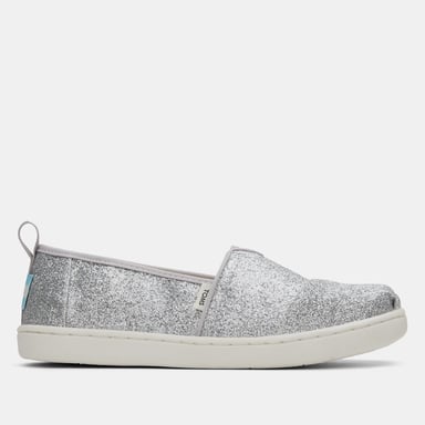 Toms Juniors Alpargata Classic espadrilles voor meisjes in zilver