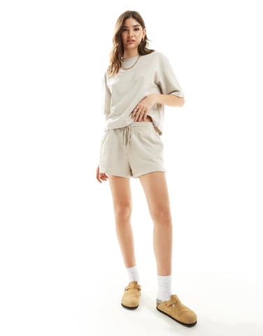 Lindex Liza lounge shorts in cream