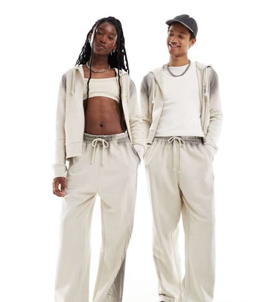COLLUSION Unisex avslappnade joggers i ombre grå tvätt co-ord