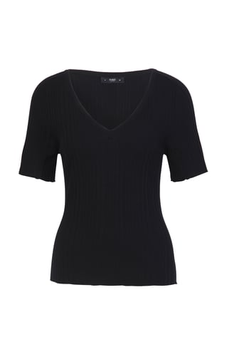 Solid Pullover, V Neck
